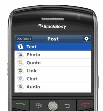 Tumblr para BlackBerry