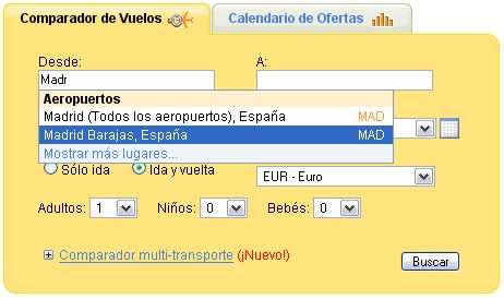 Así luce el buscador